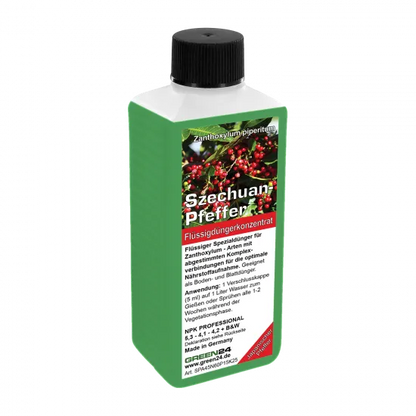 Szechuan-Pfeffer-Dünger – Zanthoxylum piperitum, Japanischer Pfeffer NPK Volldünger 250 ml – Produktansicht
