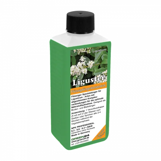 Liguster-Dünger, 250ml NPK Konzentrat mit Spurenelementen, für dichte & gesunde Ligusterhecken, schnelles Wachstum – Produktansicht
