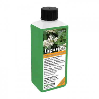 Liguster-Dünger, 250ml NPK Konzentrat mit Spurenelementen, für dichte & gesunde Ligusterhecken, schnelles Wachstum – Produktansicht