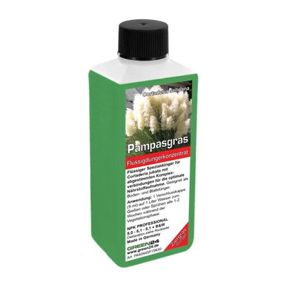 Pampasgras-Dünger NPK Cortaderia selloana Flüssigdünger 250ml für schnelles und starkes Wachstum – Produktansicht