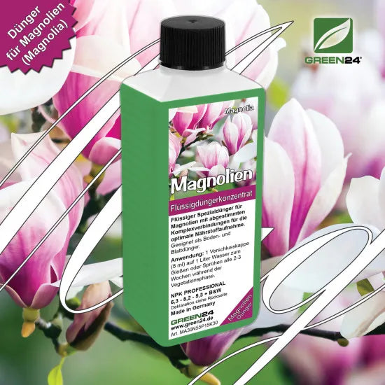 Magnolien-Dünger Magnolia NPK Düngemittel 250 ml für gesundes Wachstum, kräftige Blätter und prachtvolle Blüten – Produkt und Anwendung