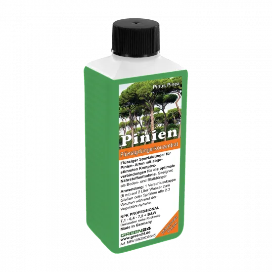 Pinien-Dünger – Pinus pinea NPK Spezialdünger für prächtige Mittelmeer-Pinien 250ml – Produktansicht
