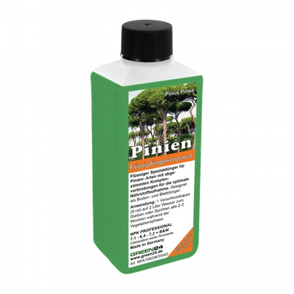 Pinien-Dünger – Pinus pinea NPK Spezialdünger für prächtige Mittelmeer-Pinien 250ml – Produktansicht
