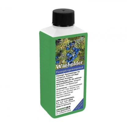 Wacholder-Dünger – Juniperus NPK Nährlösung für optimales Wachstum 250ml – Produktansicht