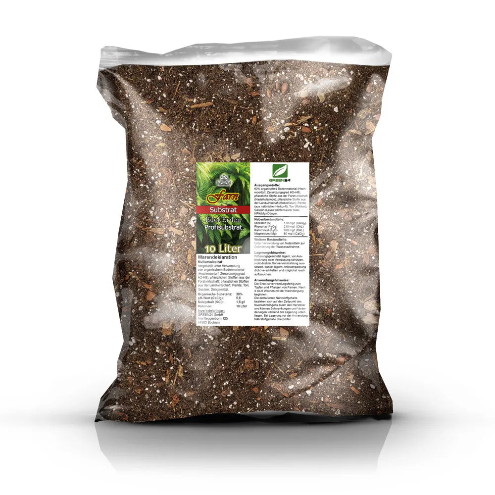GREEN24 Farn-Erde · Originalbeutel 10 Liter mit Deklaration