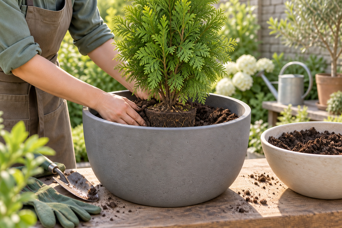 Thuja & Chamaecyparis-Erde – Pflanzung oder Substratstruktur