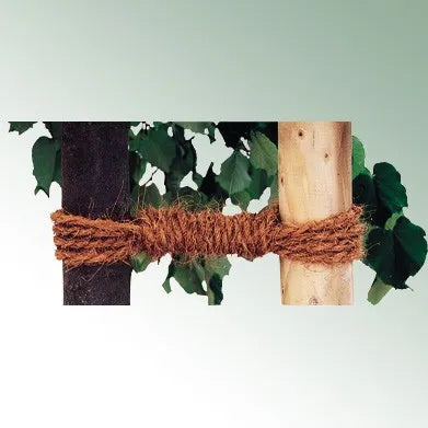 Dicker Kokosstrick an Baum und Stützpfahl – Anwendungsbeispiel