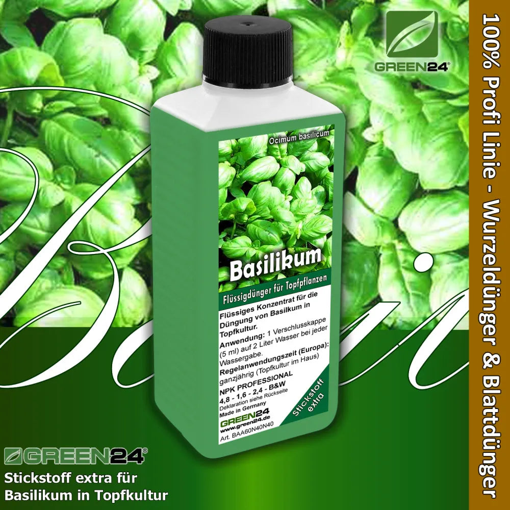 Basilikum-Dünger Pro 250 ml vor Basilikum