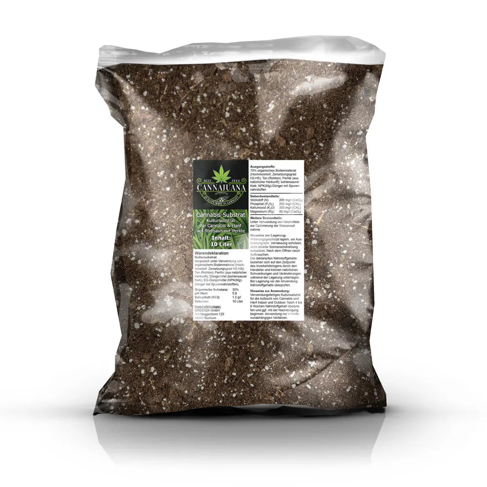 Originalbeutel Cannajuana Kultursubstrat, 10 Liter