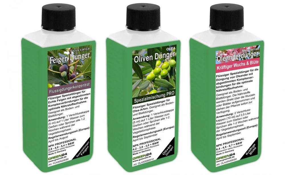Mediterrane Plantage-Düngerset · 3 × 250 ml – Originalset
