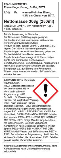 Eisen-Rasendünger 250 ml – Produktinformationen