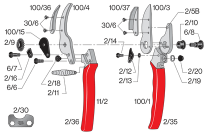 FELCO 100 – Original-Ersatzteilübersicht mit Teilenummern