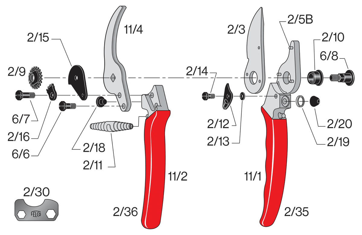 FELCO 11 – Original-Ersatzteilübersicht mit Teilenummern