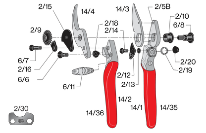 FELCO 14 – Original-Ersatzteilübersicht mit Teilenummern