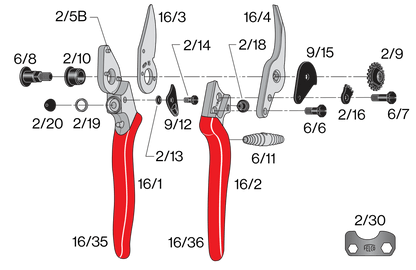 FELCO 16 – Original-Ersatzteilübersicht mit Teilenummern