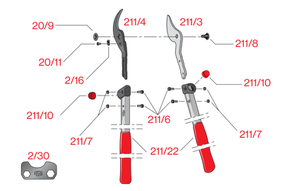 FELCO 211-40 – Original-Ersatzteilübersicht mit Teilenummern