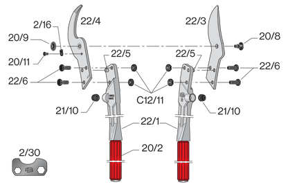 FELCO 22 – Original-Ersatzteilübersicht mit Teilenummern