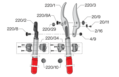 FELCO 220 – Original-Ersatzteilübersicht mit Teilenummern