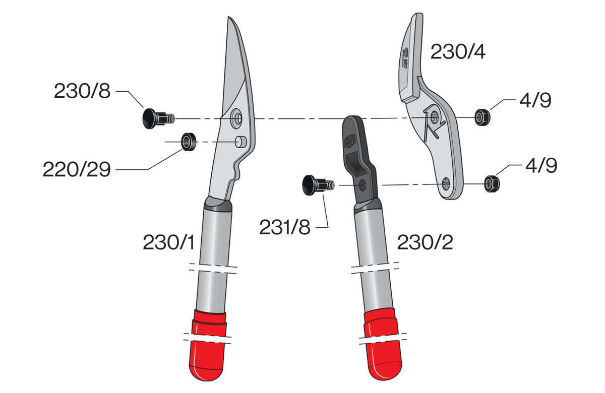 FELCO 230 – Original-Ersatzteilübersicht mit Teilenummern