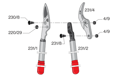 FELCO 231 – Original-Ersatzteilübersicht mit Teilenummern