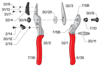 FELCO 32 – Original-Ersatzteilübersicht mit Teilenummern