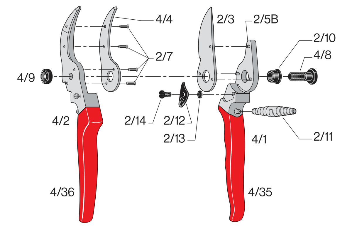 FELCO 4 – Original-Ersatzteilübersicht mit Teilenummern