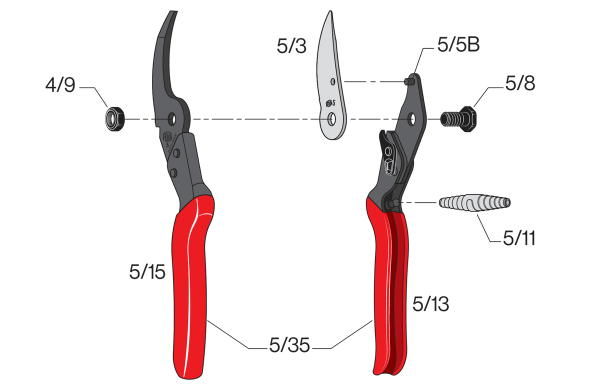FELCO 5 – Original-Ersatzteilübersicht mit Teilenummern