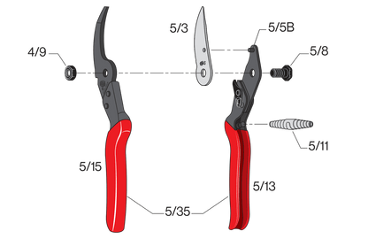 FELCO 5 – Original-Ersatzteilübersicht mit Teilenummern