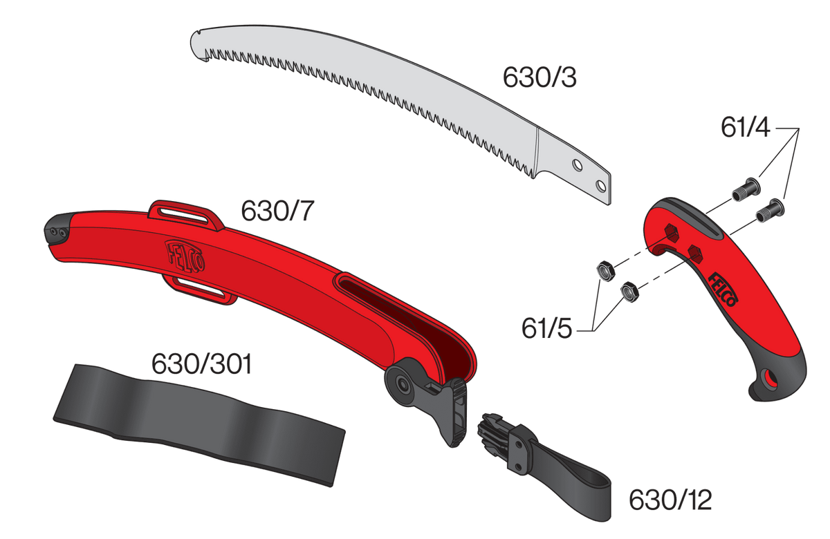 FELCO 630 – Original-Ersatzteilübersicht mit Teilenummern