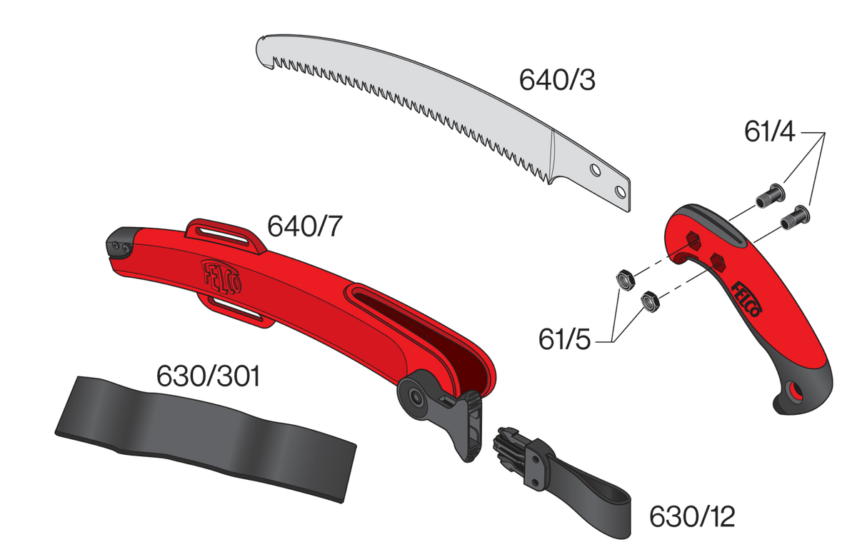 FELCO 640 – Original-Ersatzteilübersicht mit Teilenummern