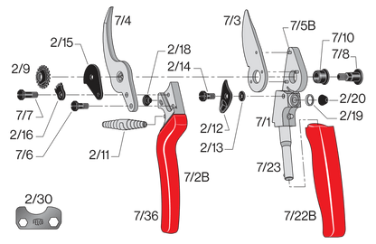 FELCO 7 – Original-Ersatzteilübersicht mit Teilenummern