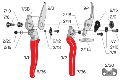 FELCO 9 – Original-Ersatzteilübersicht mit Teilenummern