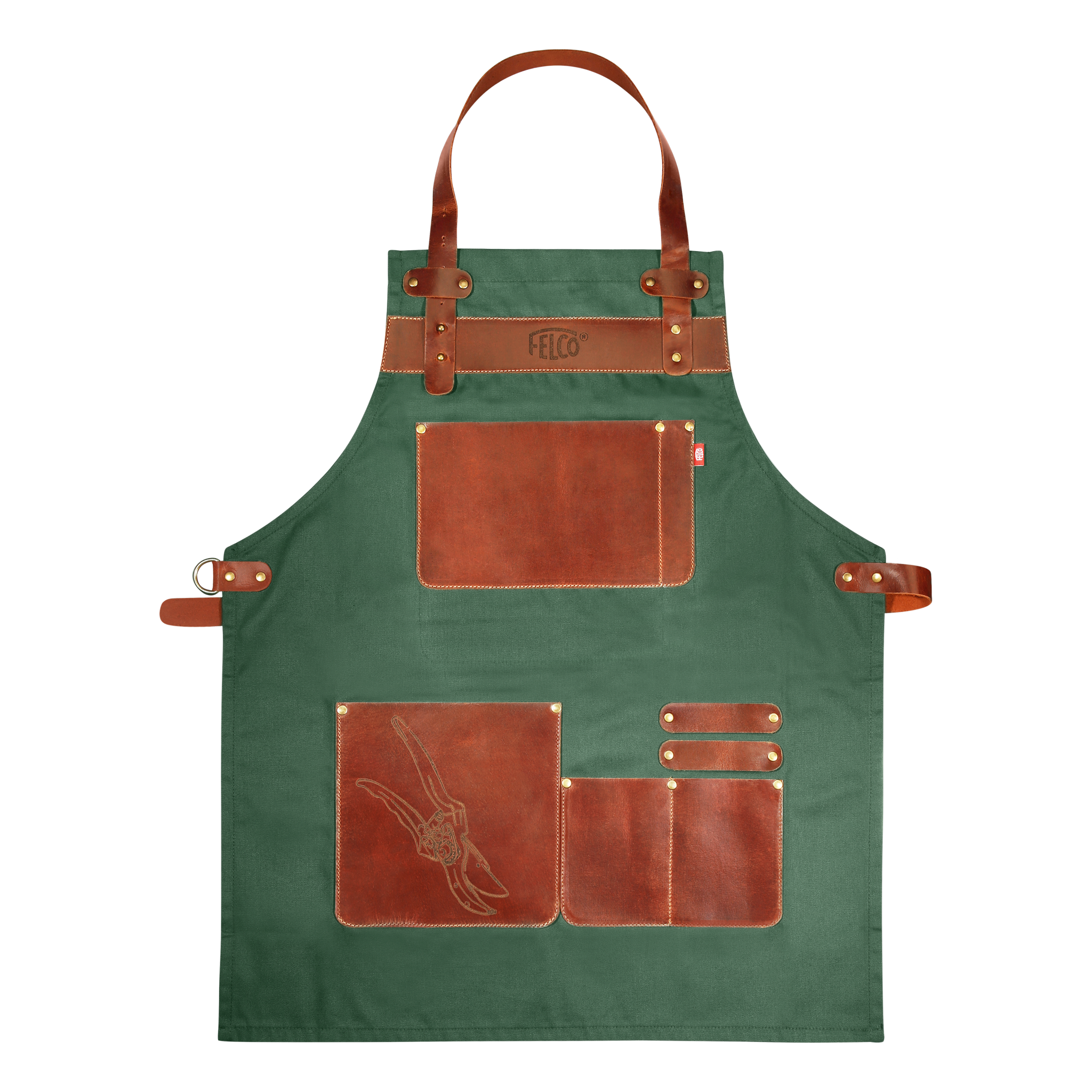 FELCO 490 Canvas and buffalo-leather gardening apron – original view