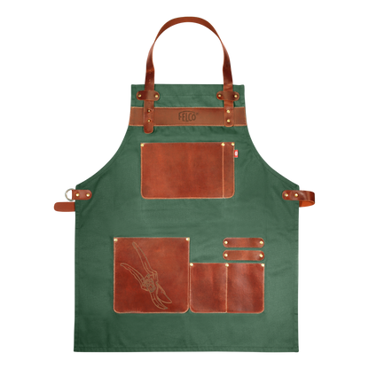 FELCO 490 Gartenschürze aus Segeltuch und Büffelleder – Originalansicht