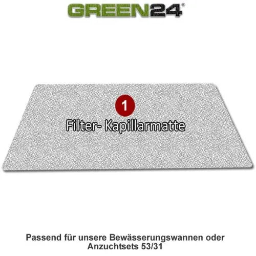 Grauweiße zugeschnittene Kapillarmatte für G24-Wasserwannen