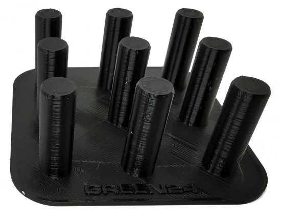 Black G24 ejector plate with nine pins in a 3×3 arrangement