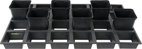 Gitterplatte für 24 Vierkanttöpfe 9 × 9 × 9,5 cm