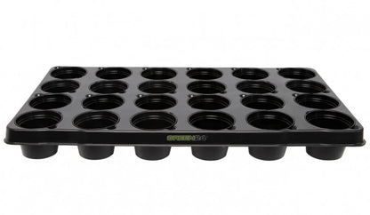 G24 Trägerplatte für 24 Rundtöpfe Ø 7 cm – mit Töpfen – Originalansicht