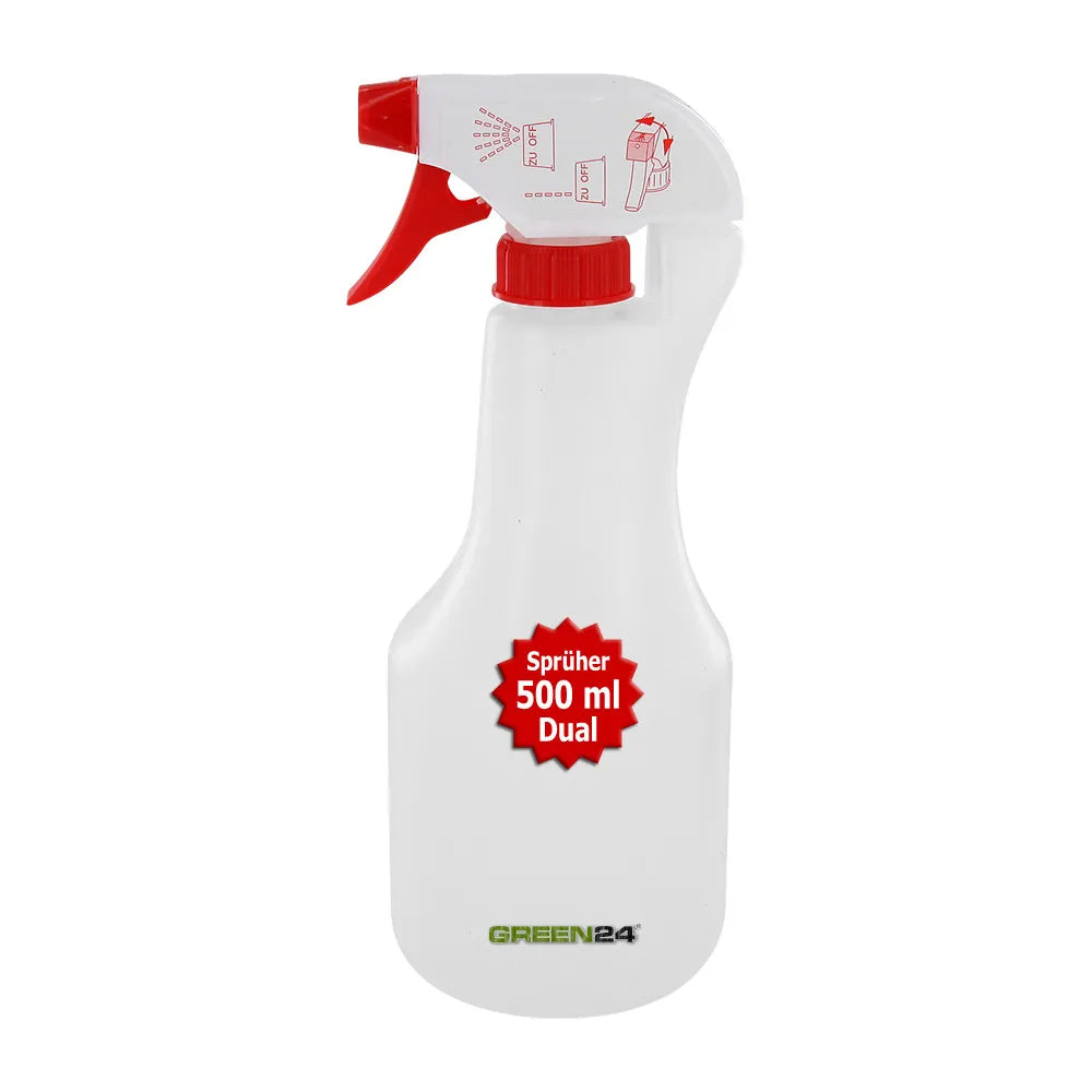 GREEN24 Handsprühflasche 500 ml mit weiß-rotem Dualkopf