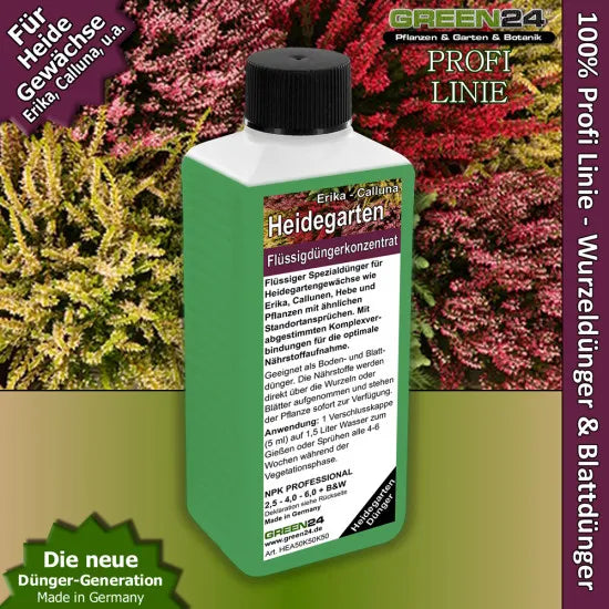 Heidegarten-Dünger 250 ml vor Erika und Calluna