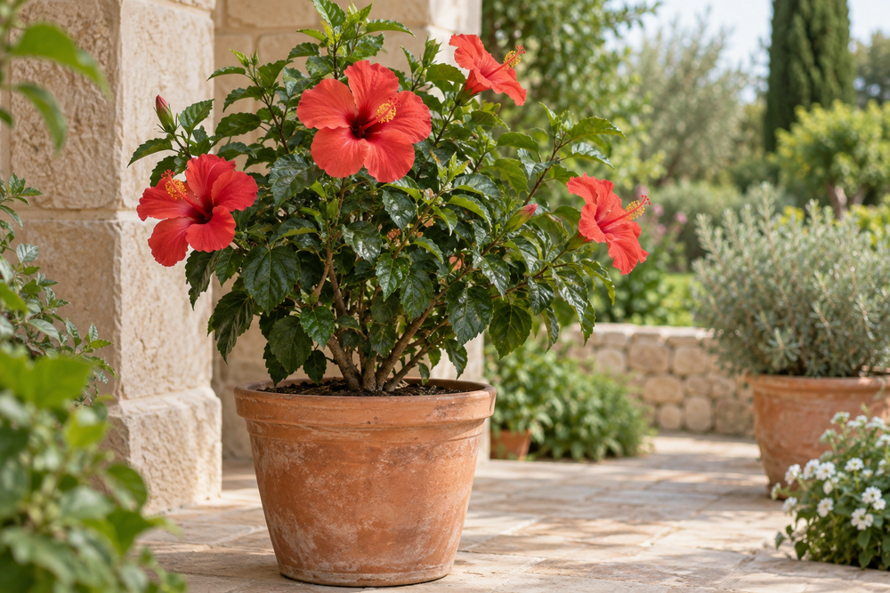 Hibiscus rosa-sinensis · H. syriacus · H. moscheutos-Hybr.