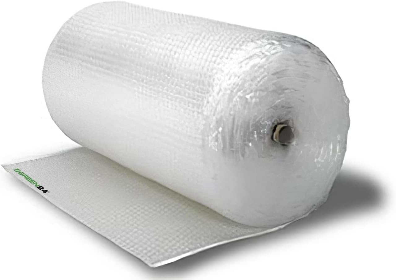 Originalfoto der transparenten GREEN24 Luftpolster-Isolierfolie als Rolle