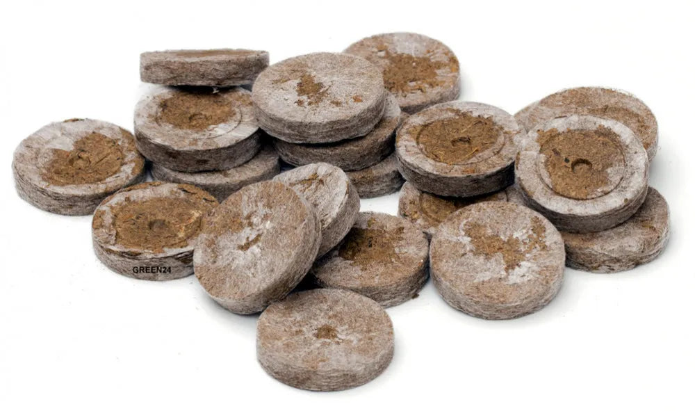 Ungequollene Jiffy-Torfquelltöpfe