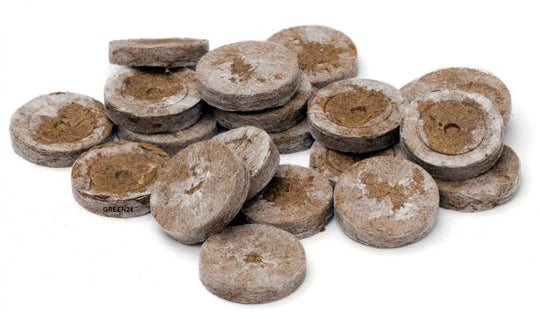 Ungequollene Jiffy-Torfquelltöpfe