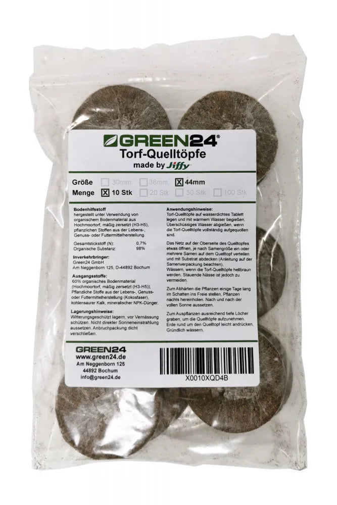 Originalverpackung der Variante mit 10 Torfquelltöpfen