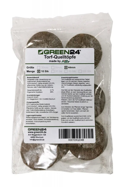 Originalverpackung der Variante mit 10 Torfquelltöpfen