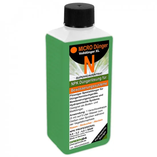 Micro+N Flüssigdünger 250 ml – GREEN24 Flasche