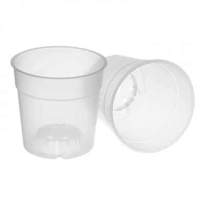 Clear GREEN24 orchid pots