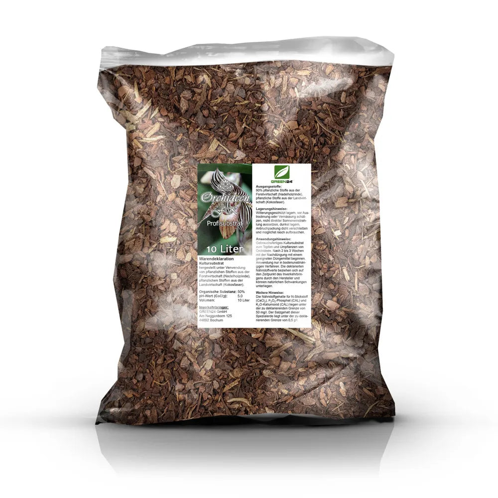 GREEN24 Orchideenerde FK, 10 Liter – Originalbeutel mit eigener Deklaration.