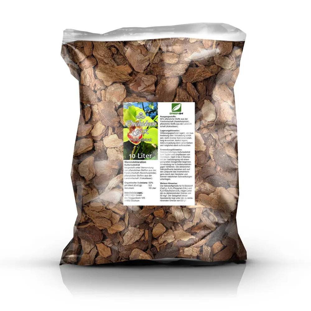 GREEN24 Orchideenerde GK, 10 Liter – Originalbeutel mit eigener Deklaration.